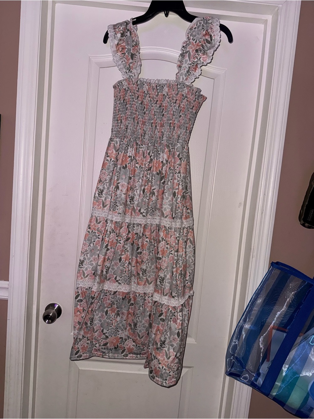Floral Smocked Sundress with Ruffled Straps